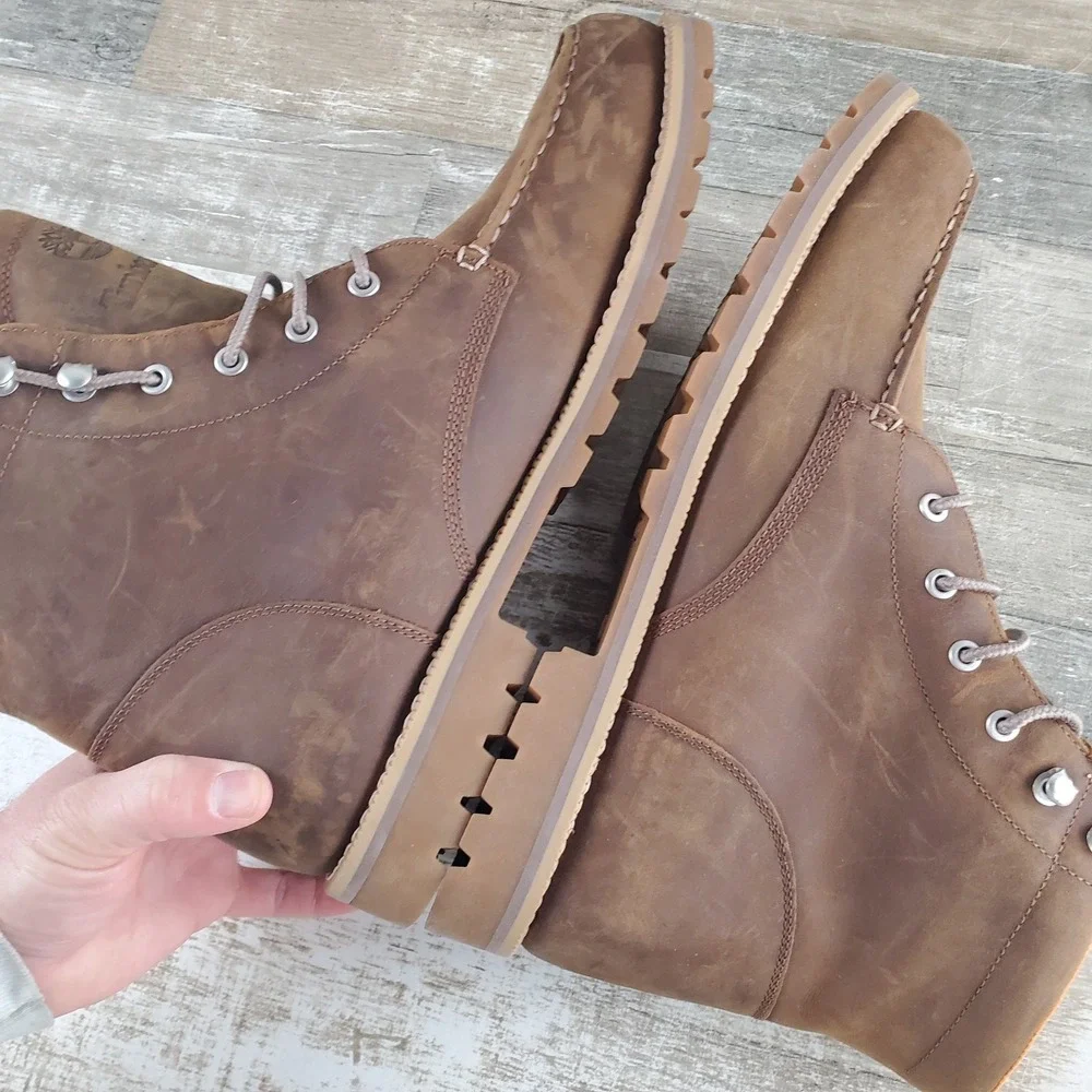 Timberland Redwood Falls Mens Ankle Boot Sz 13 Cognac Waterproof Lace Up Moc Toe